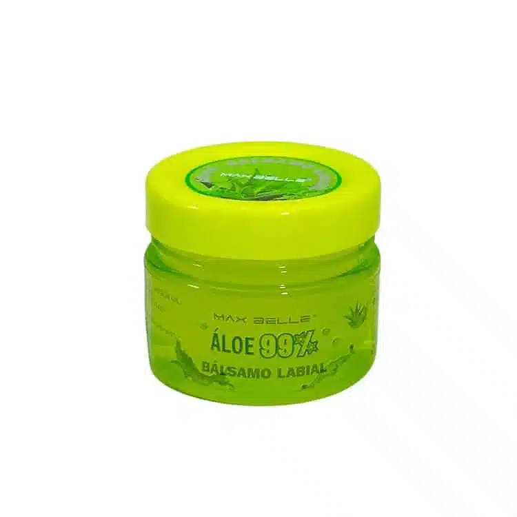 Bálsamo labial Max Belle con 99% de aloe vera para hidratación y reparación