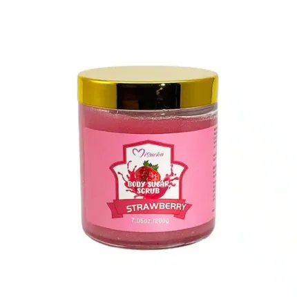 Exfoliante corporal Body Sugar Scrub Misucka de frutilla para piel suave
