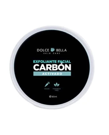 Exfoliante facial con carbón activado Dolce Bella para limpieza profunda