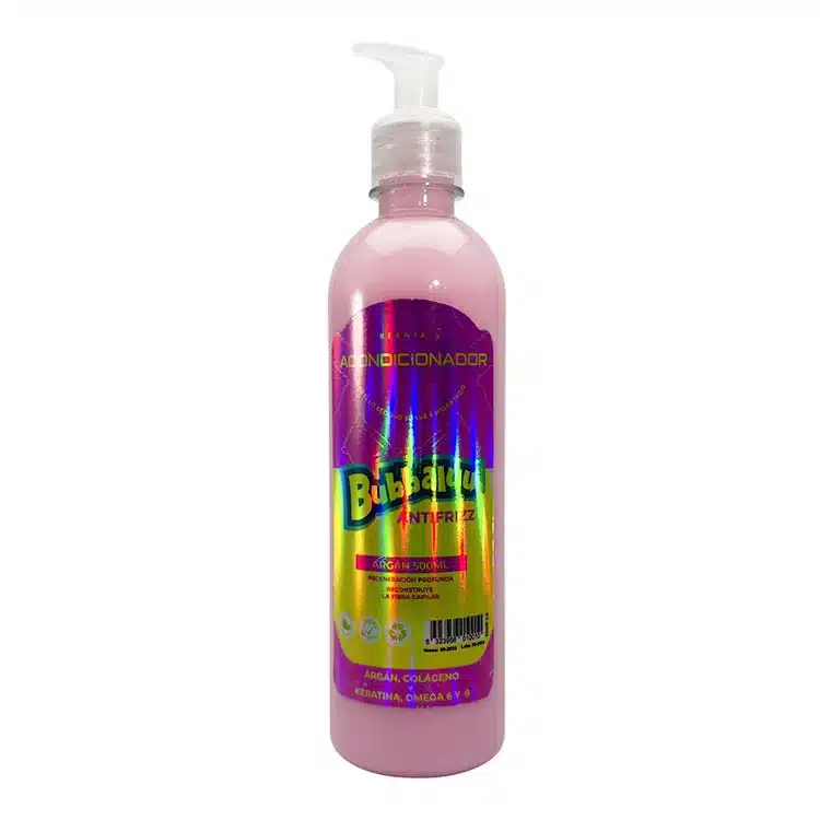 Acondicionador con argán Bubbaluu, ideal para controlar el frizz y suavizar el cabello