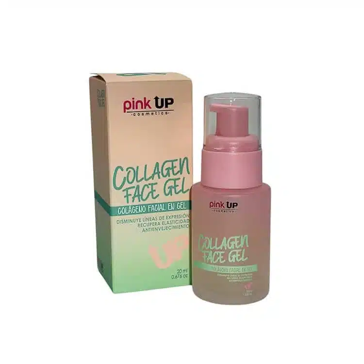 Gel facial con colágeno Pink Up para hidratación y firmeza de la piel