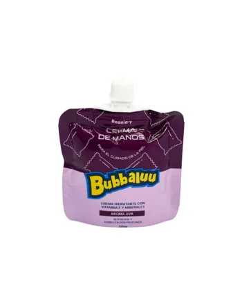 Crema de manos Bubbaluu de uva, ideal para hidratación y suavidad