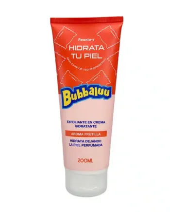 Exfoliante Corporal Bubbaluu de Frutilla, ideal para limpieza profunda y piel suave