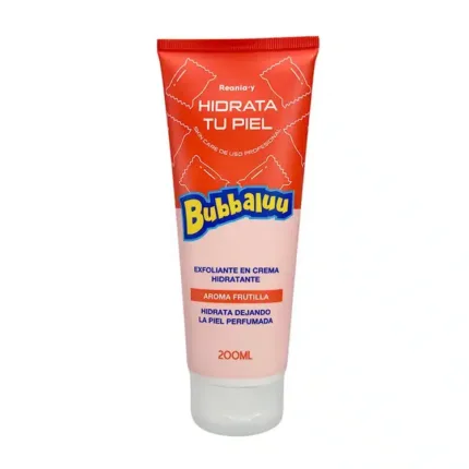 Exfoliante Corporal Bubbaluu de Frutilla, ideal para limpieza profunda y piel suave