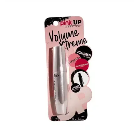 Máscara Waterproof Volume Xtreme Pink Up para pestañas voluminosas y definidas