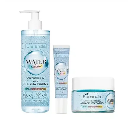 Set Water Balance de Bielenda para hidratación y limpieza facial completa