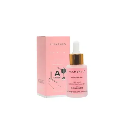 Sérum facial con vitamina A de Flamenco para una piel más firme y luminosa.