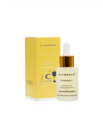 Sérum facial con vitamina C de Flamenco para restaurar la luminosidad de la piel.