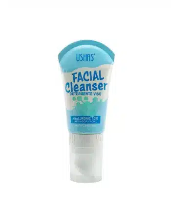 Limpiador facial Ushas con ácido hialurónico para hidratación profunda.