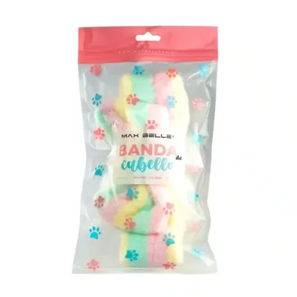 Banda con lazo decorativo para rutinas de spa y maquillaje.