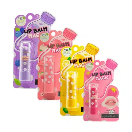 Bálsamo labial Kiss Beauty aroma frutilla con hidratación intensa