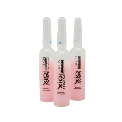 Lado del empaque con descripción del tratamiento capilar con jojoba