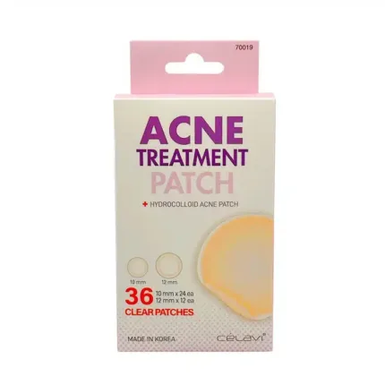 Caja de parches para acné CélaVi con 36 unidades en dos tamaños