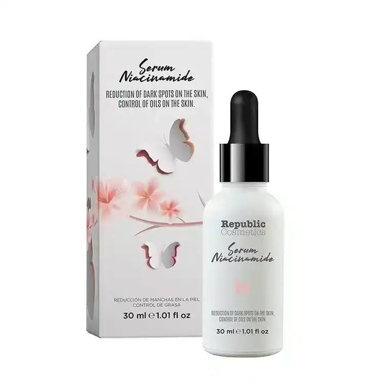 Bruma facial. Serum Niacinamida para manchas oscuras, control de grasa y piel radiante. Ideal para cuidado facial natural.